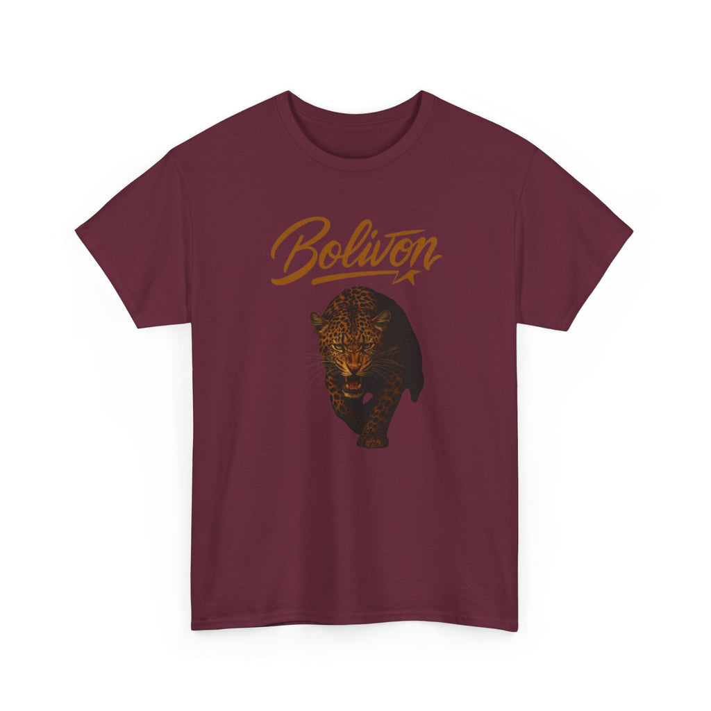 Bolivon Leopard Graphic Tee — Vintage Script Nature T-Shirt | Premium Streetwear