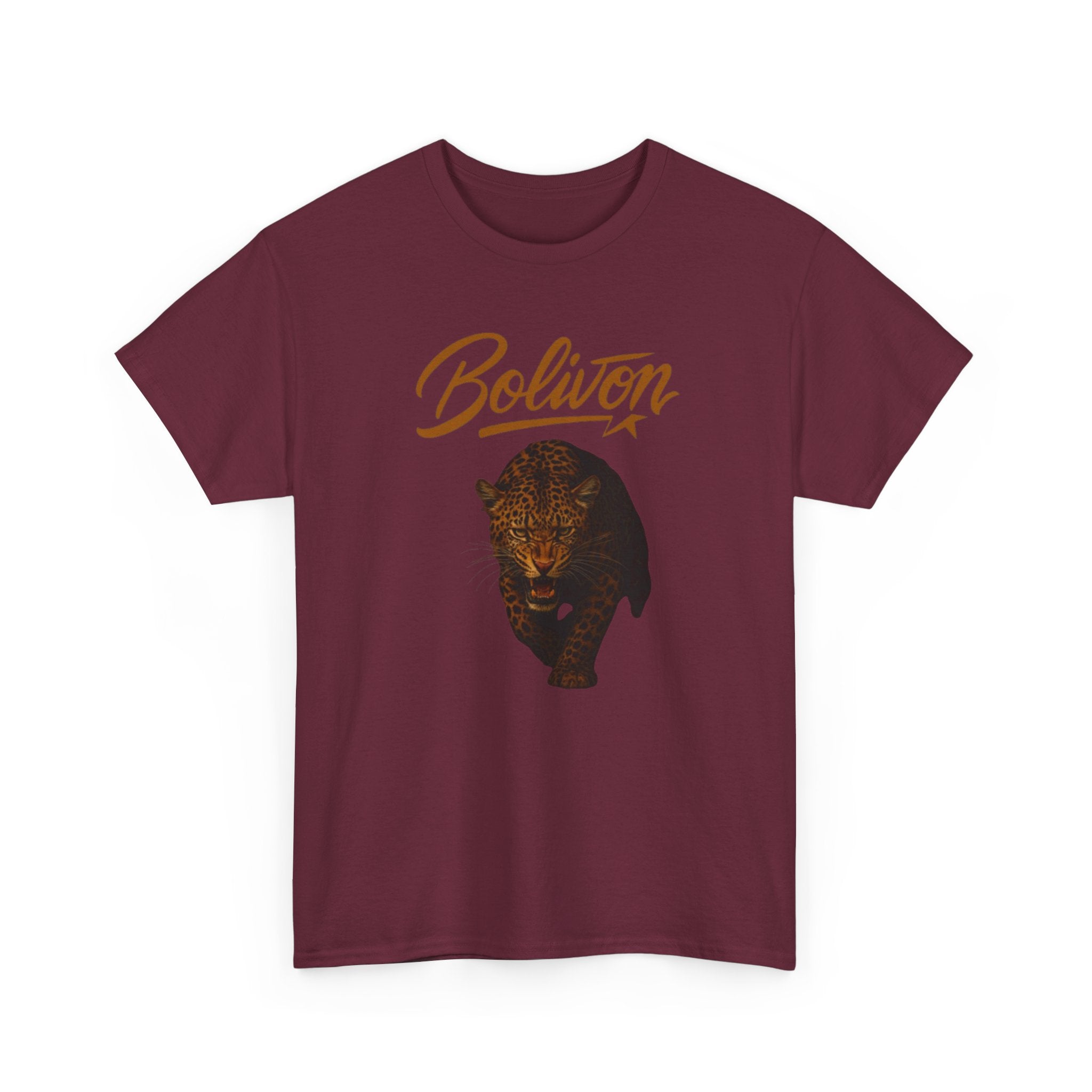Bolivon Leopard Graphic Tee — Vintage Script Nature T-Shirt | Premium Streetwear