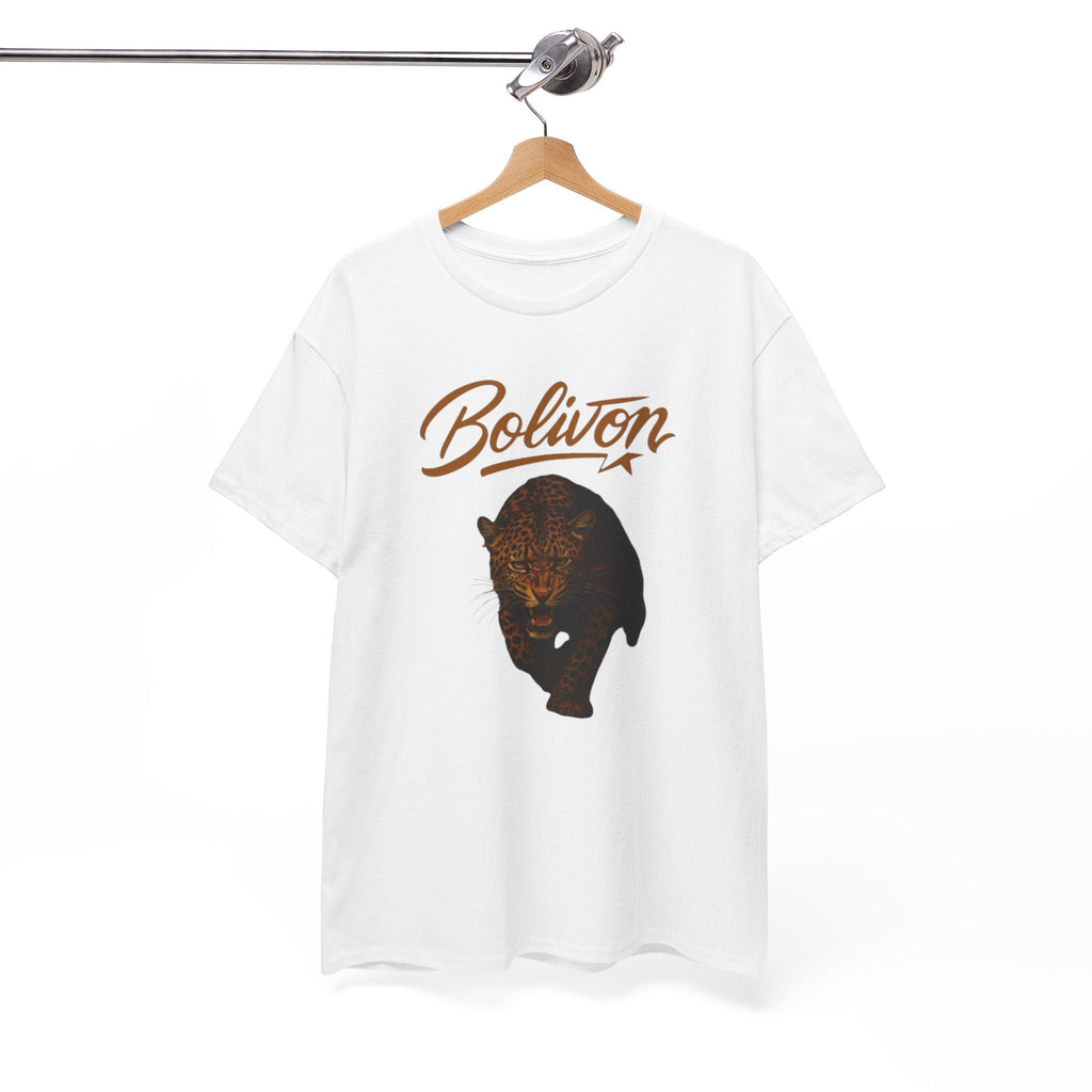 Bolivon Leopard Graphic Tee — Vintage Script Nature T-Shirt | Premium Streetwear