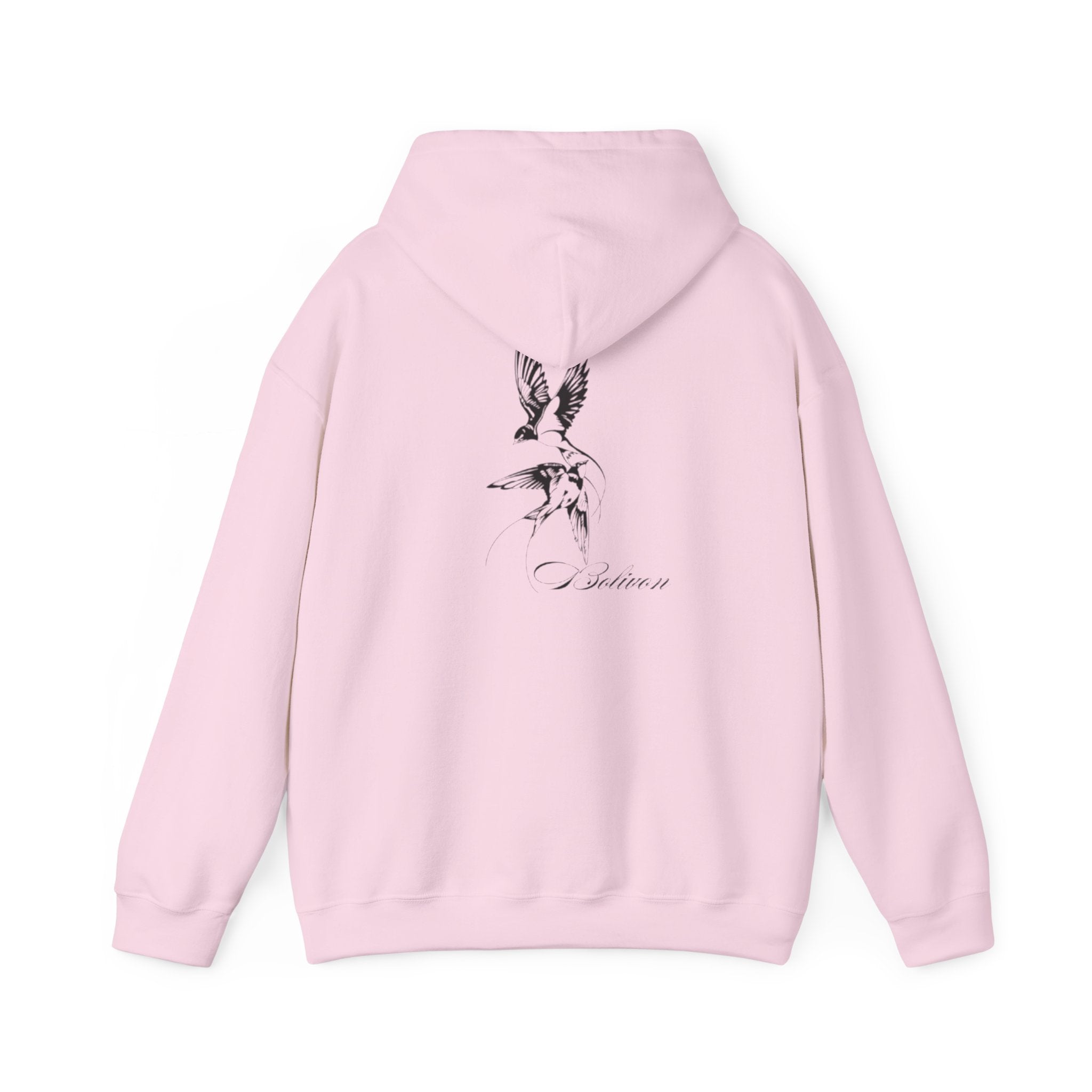 Dove Flight Hoodie — Minimal Black Bird Illustration Pullover | Premium Streetwear