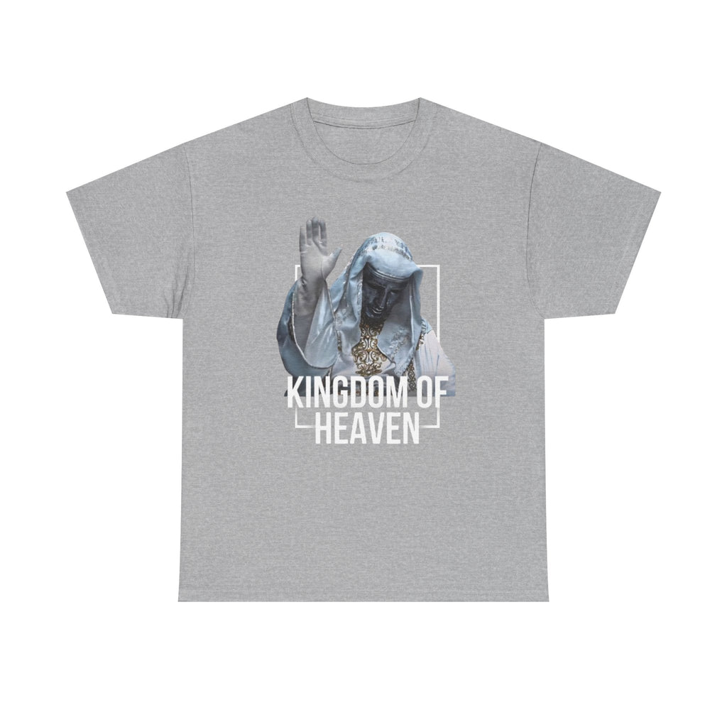 King Baldwin Graphic Tee — Kingdom of Heaven Religious Statue Design | Premium Streetwear