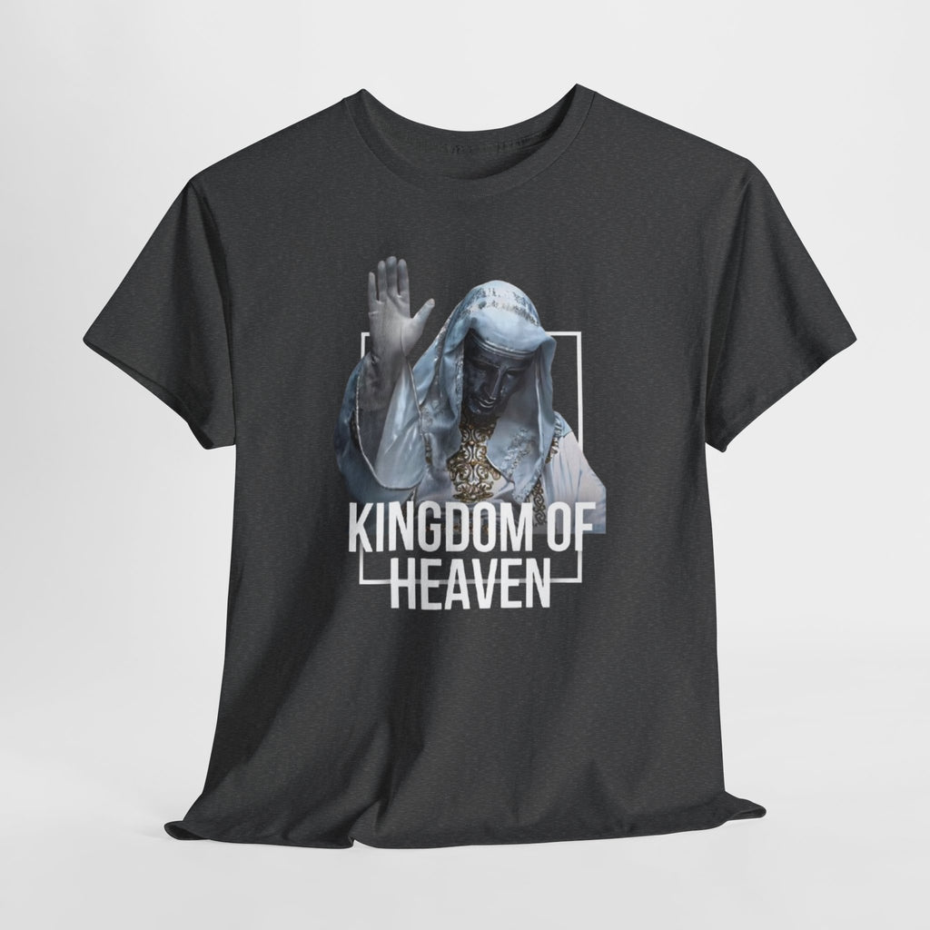 King Baldwin Graphic Tee — Kingdom of Heaven Religious Statue Design | Premium Streetwear