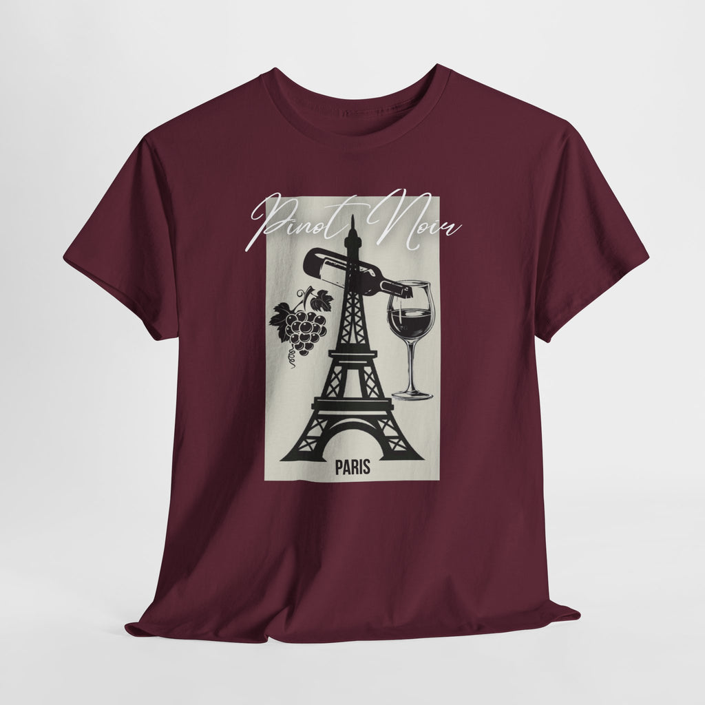 Paris Wine Tee — "Pinot Noir" Eiffel Tower Wine Glass T-Shirt | Premium Streetwear