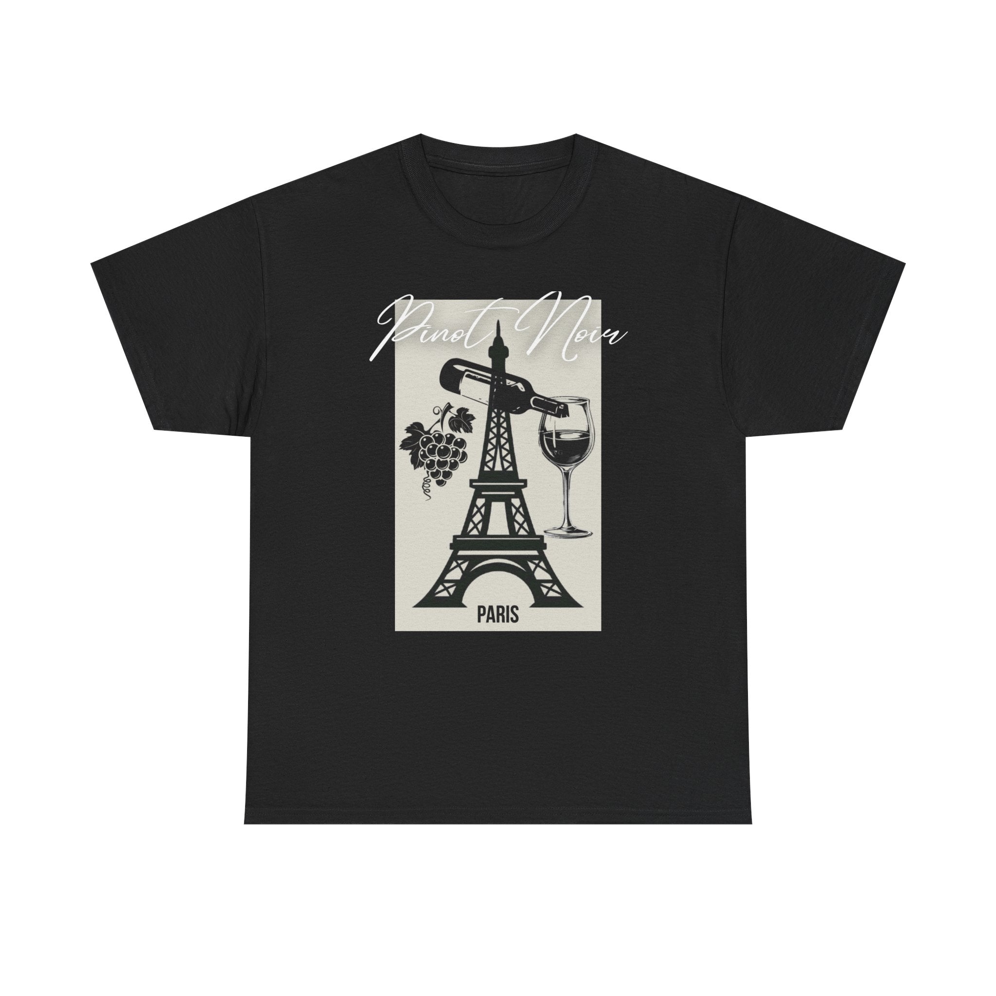 Paris Wine Tee — "Pinot Noir" Eiffel Tower Wine Glass T-Shirt | Premium Streetwear