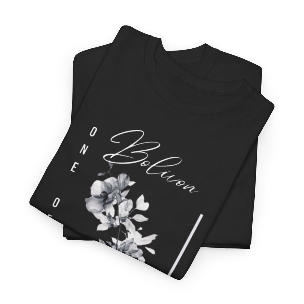 Bolivon Exclusive Floral Serenity Tee — Monochrome Botanical Graphic T-Shirt | Premium Streetwear