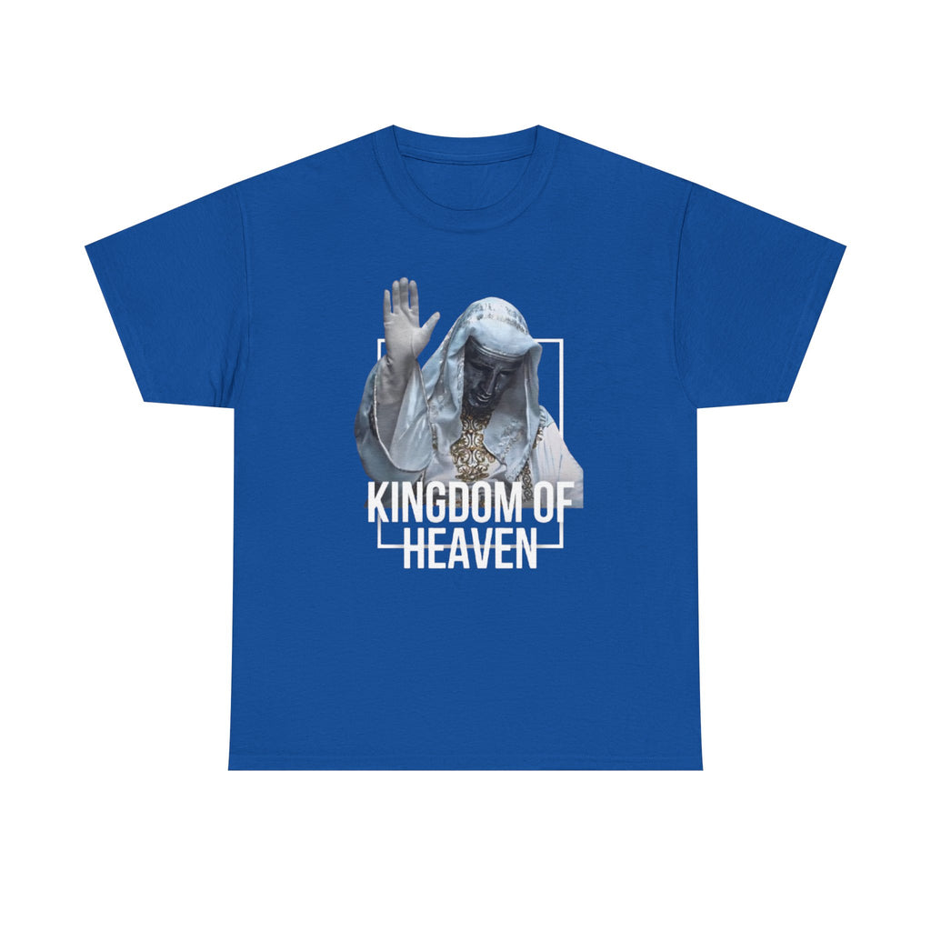 King Baldwin Graphic Tee — Kingdom of Heaven Religious Statue Design | Premium Streetwear