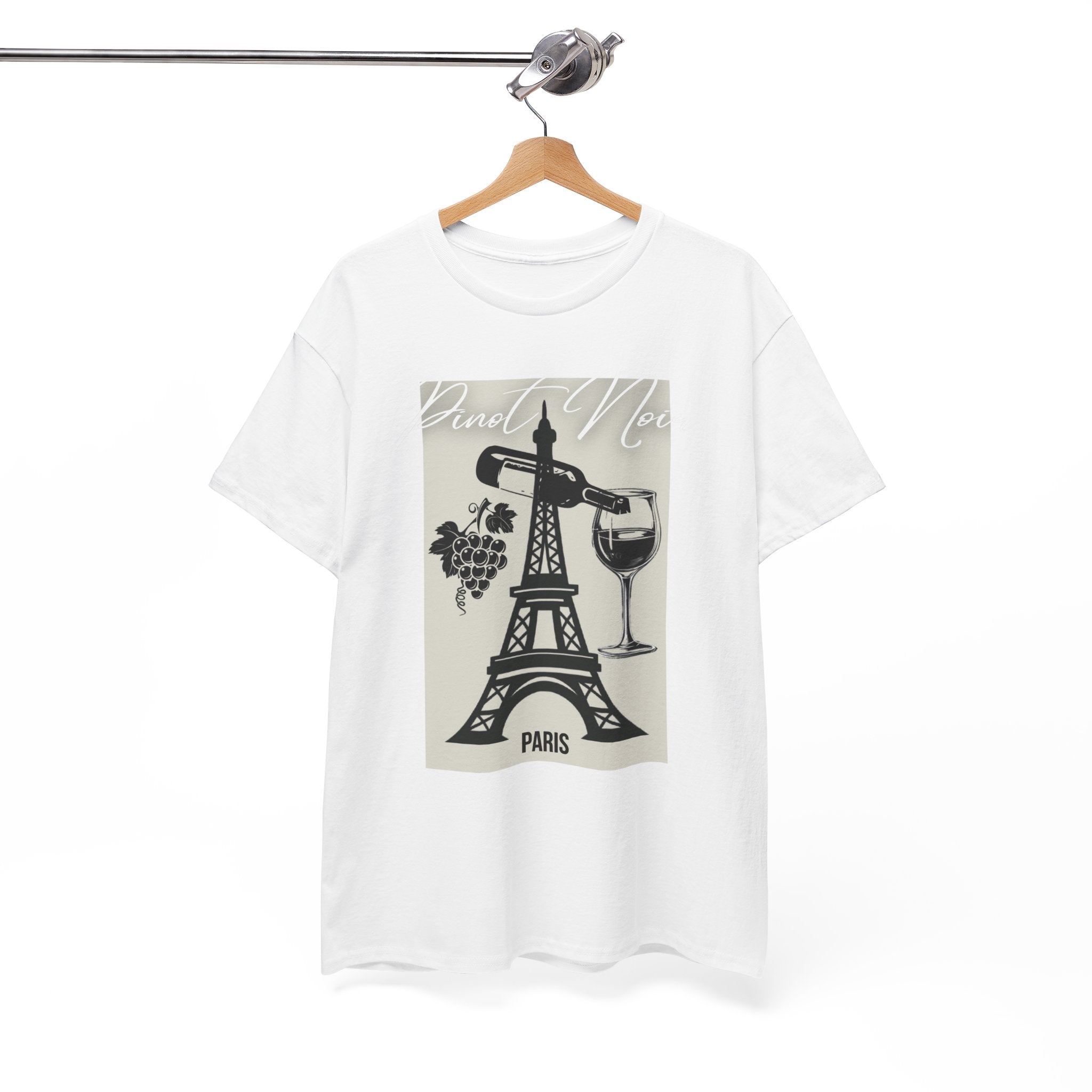 Paris Wine Tee — "Pinot Noir" Eiffel Tower Wine Glass T-Shirt | Premium Streetwear