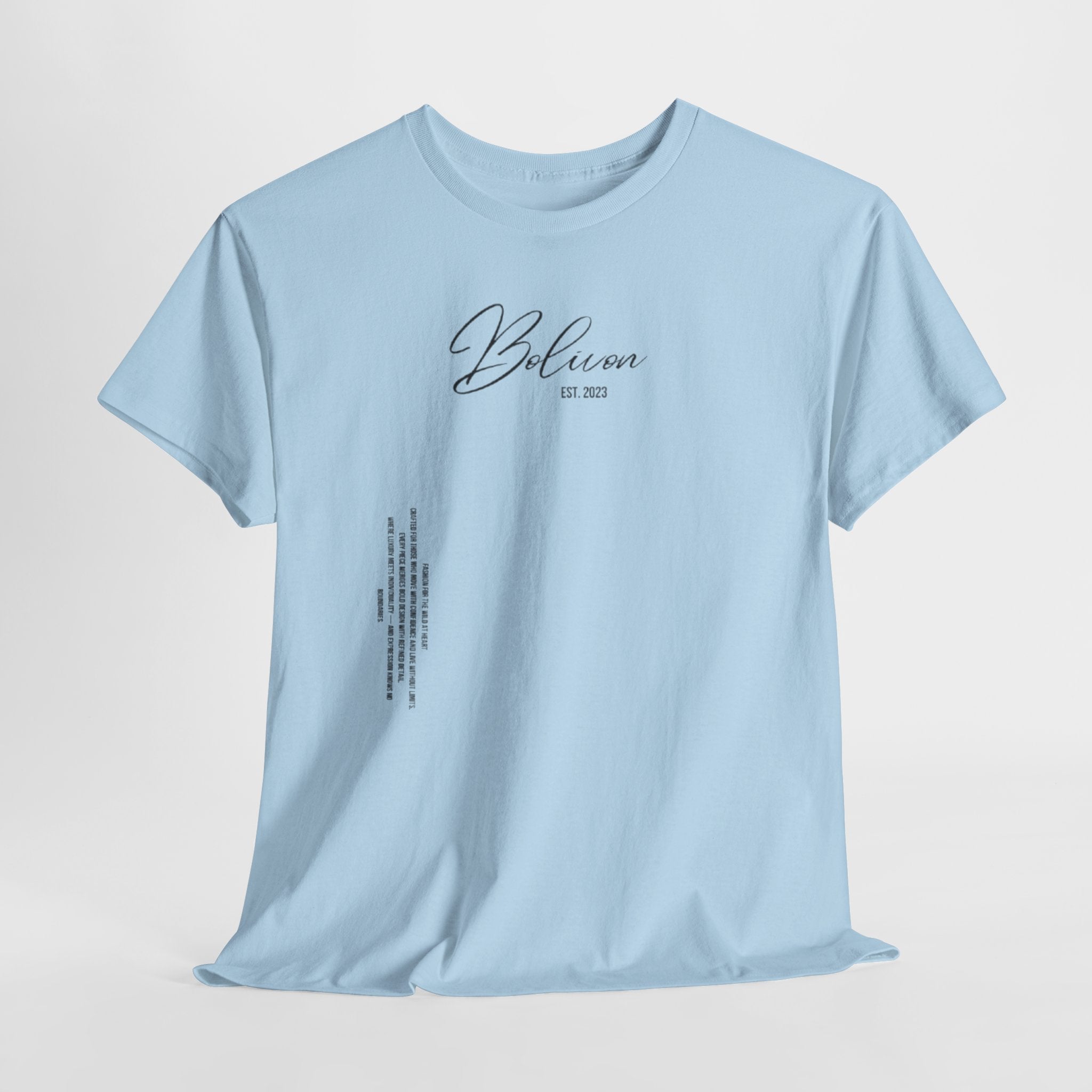 White Bolivon Designer Tee — Exclusive Minimal Graphic T-Shirt | Premium Streetwear