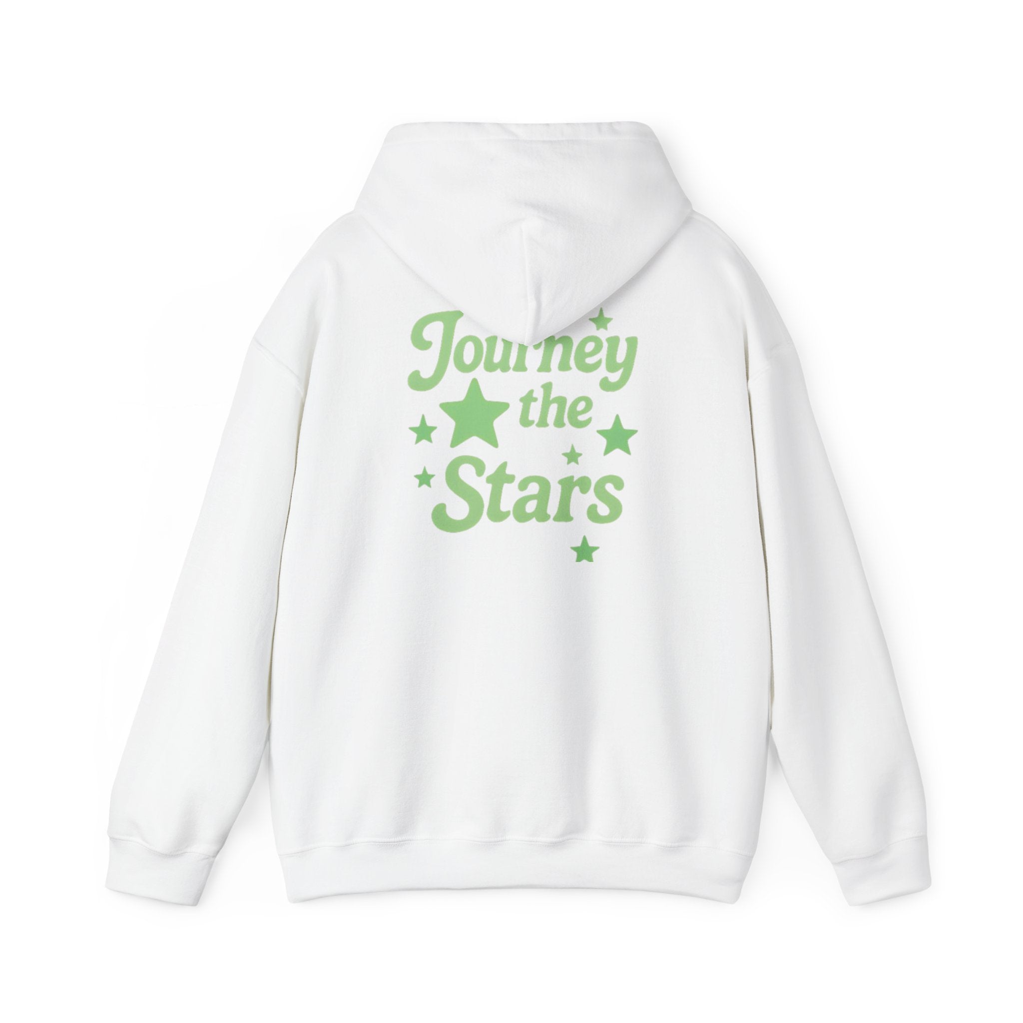 Journey the Stars Hoodie — Retro Green Star Graphic Hooded Sweatshirt | Premium Streetwear