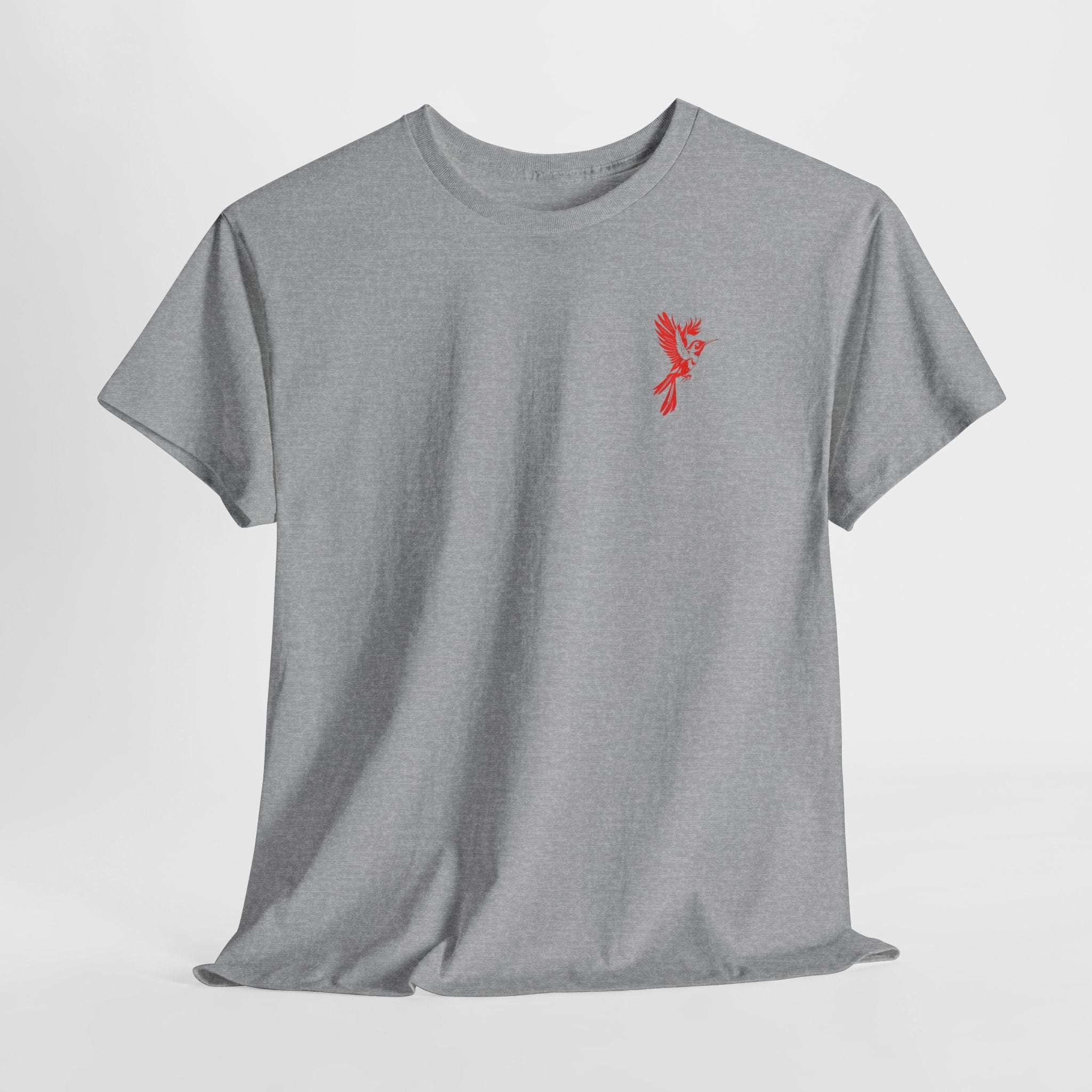 Ascend Red Dove T-Shirt — Minimal Chest Logo & Bold Back Print | Premium Streetwear