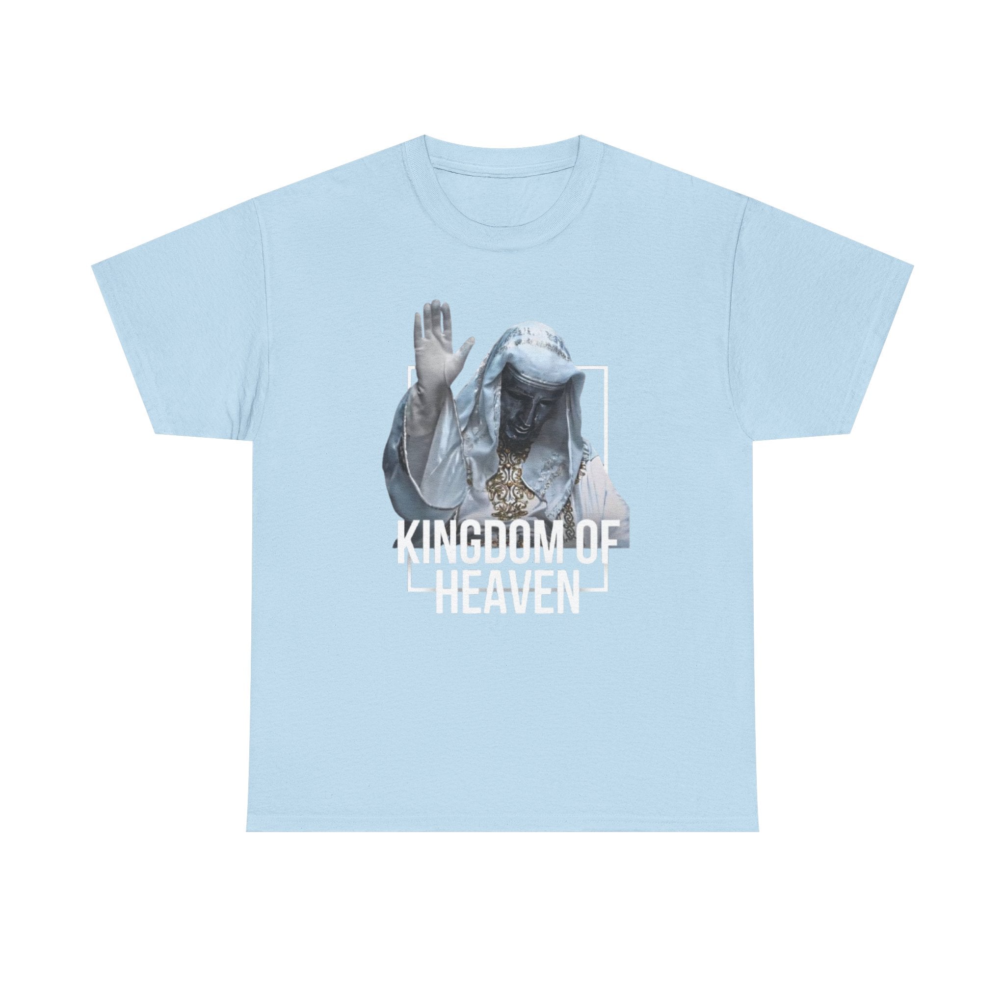 King Baldwin Graphic Tee — Kingdom of Heaven Religious Statue Design | Premium Streetwear