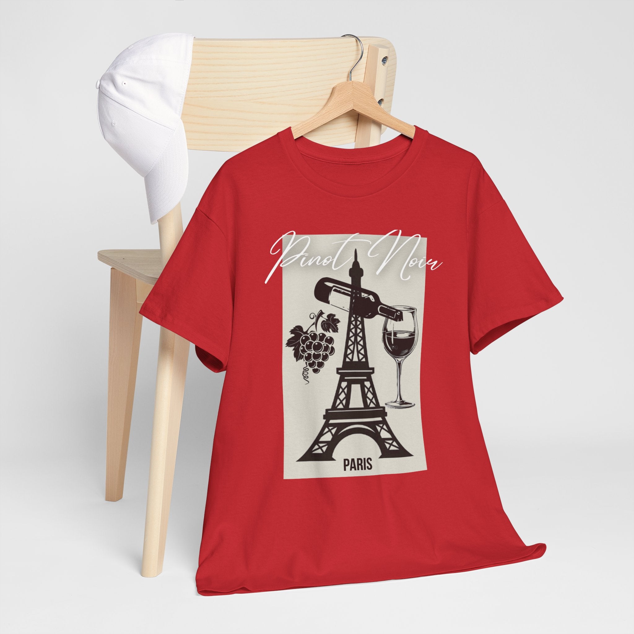 Paris Wine Tee — "Pinot Noir" Eiffel Tower Wine Glass T-Shirt | Premium Streetwear