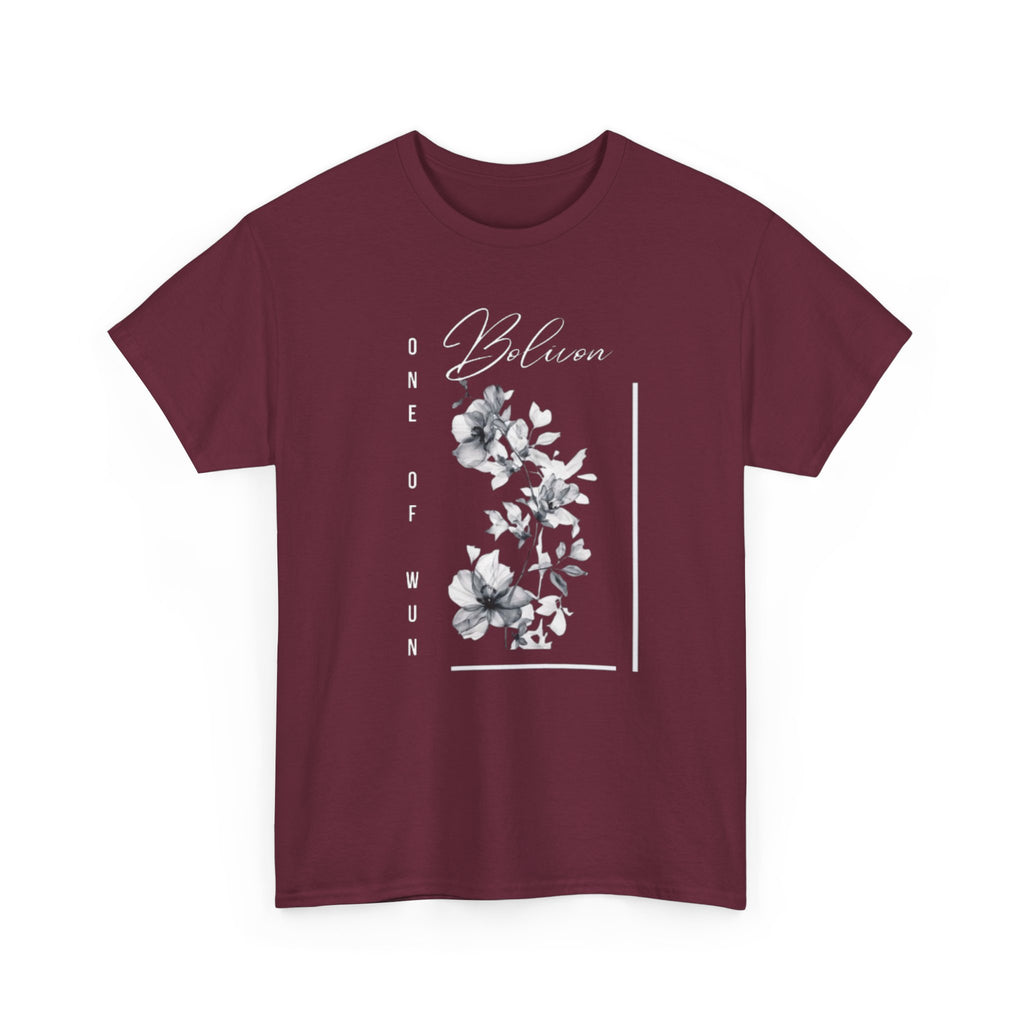 Bolivon Exclusive Floral Serenity Tee — Monochrome Botanical Graphic T-Shirt | Premium Streetwear