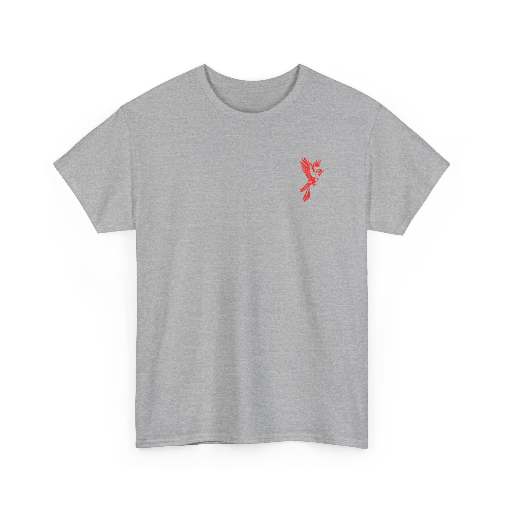 Ascend Red Dove T-Shirt — Minimal Chest Logo & Bold Back Print | Premium Streetwear