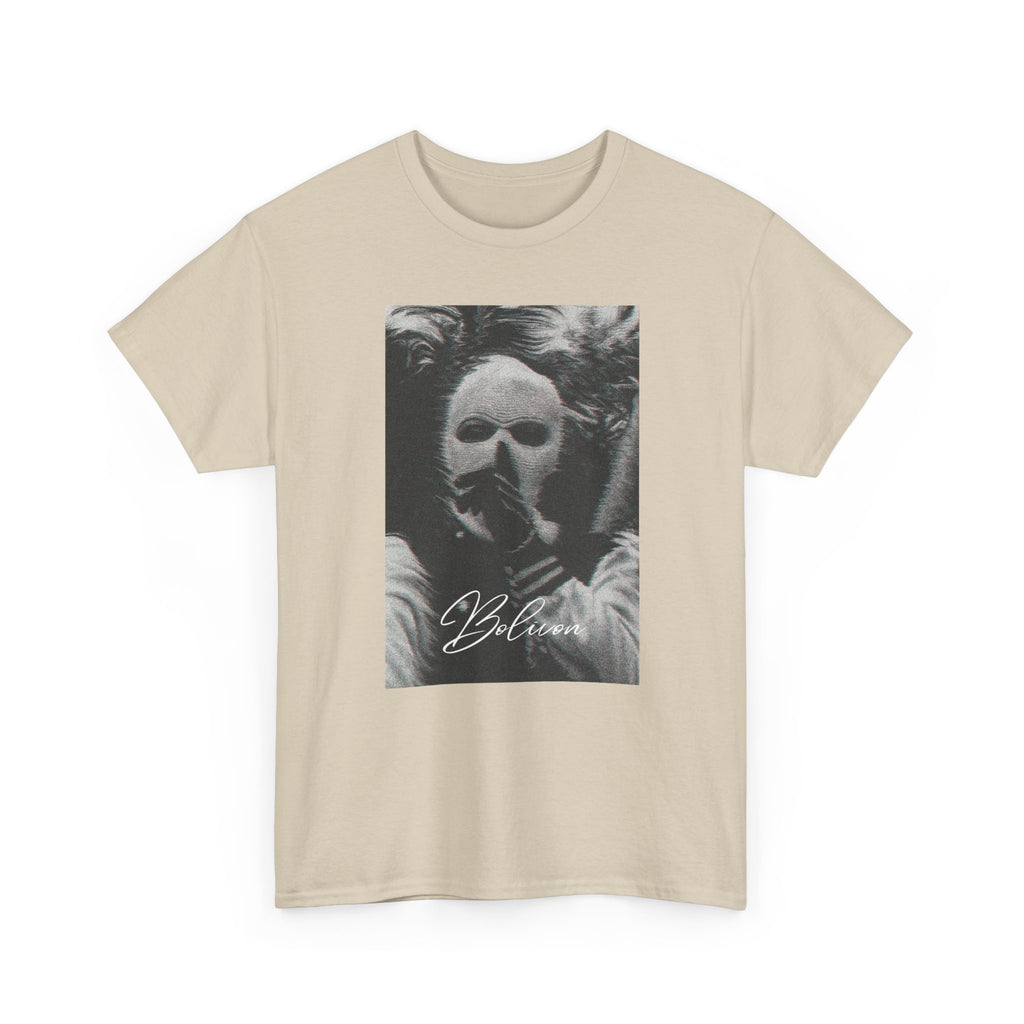 Signal Noise Graphic Tee — Distorted Balaclava Print | Premium Streetwear