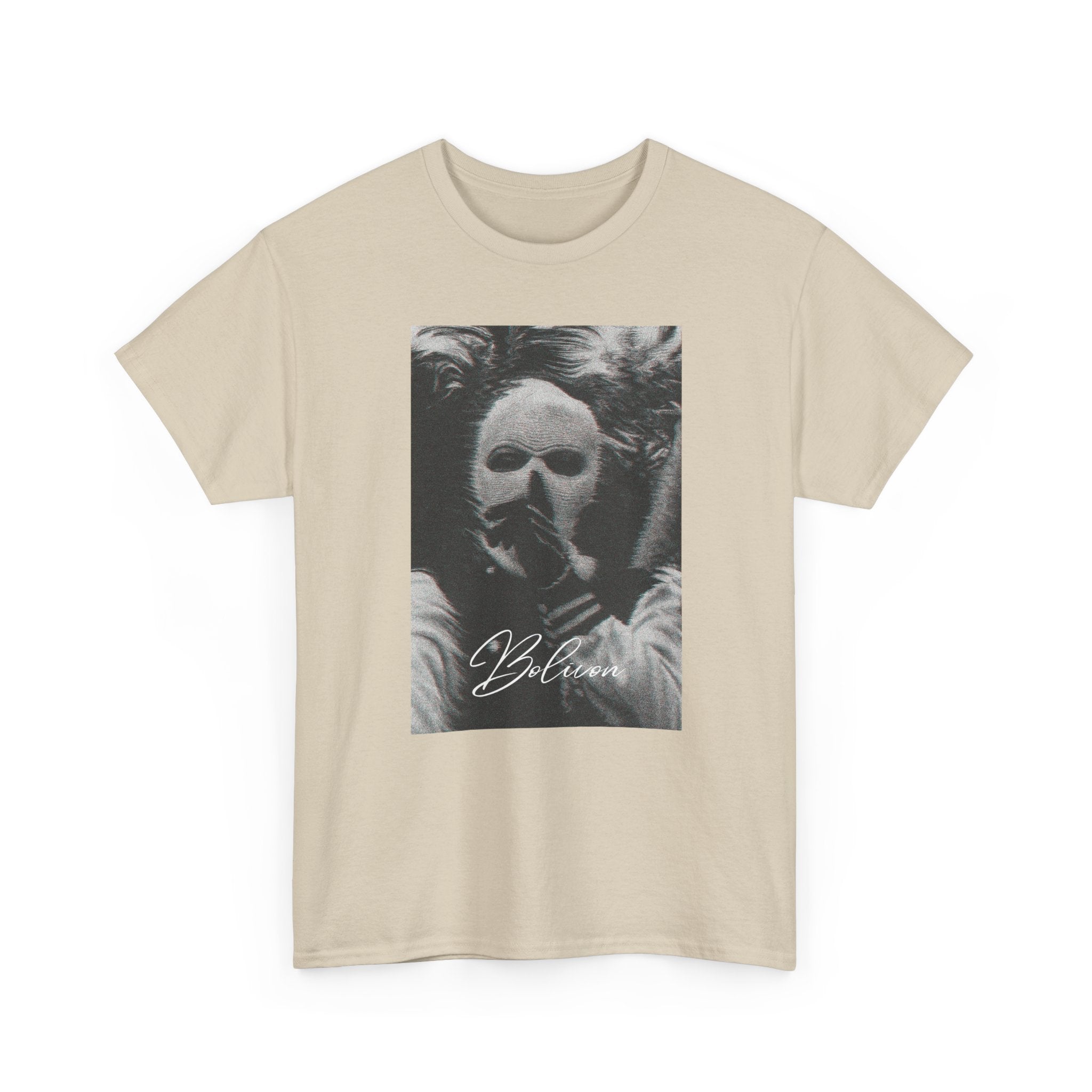 Signal Noise Graphic Tee — Distorted Balaclava Print | Premium Streetwear