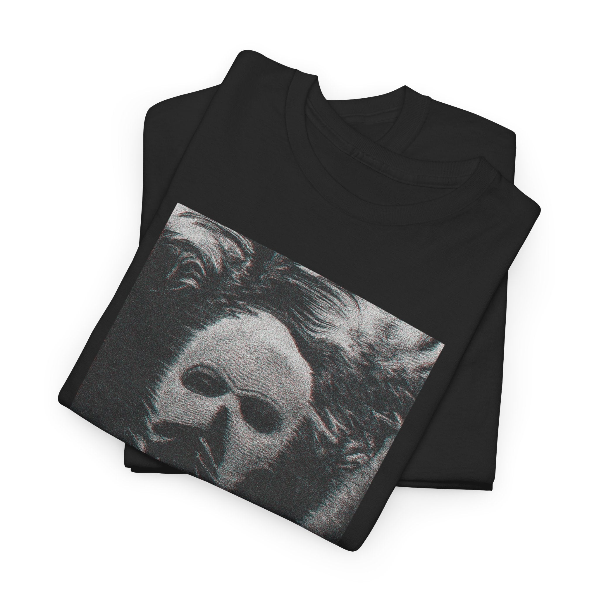 Signal Noise Graphic Tee — Distorted Balaclava Print | Premium Streetwear