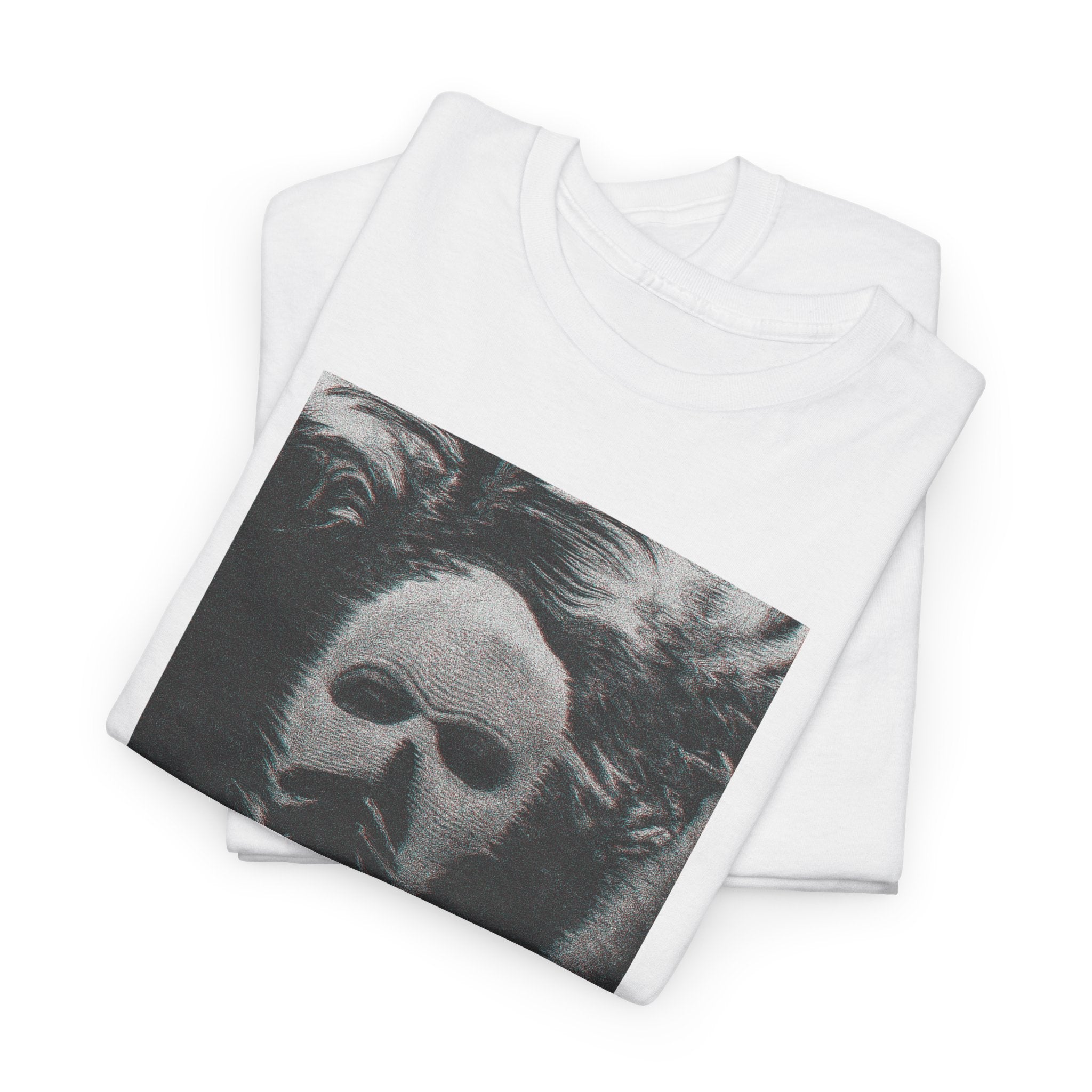 Signal Noise Graphic Tee — Distorted Balaclava Print | Premium Streetwear