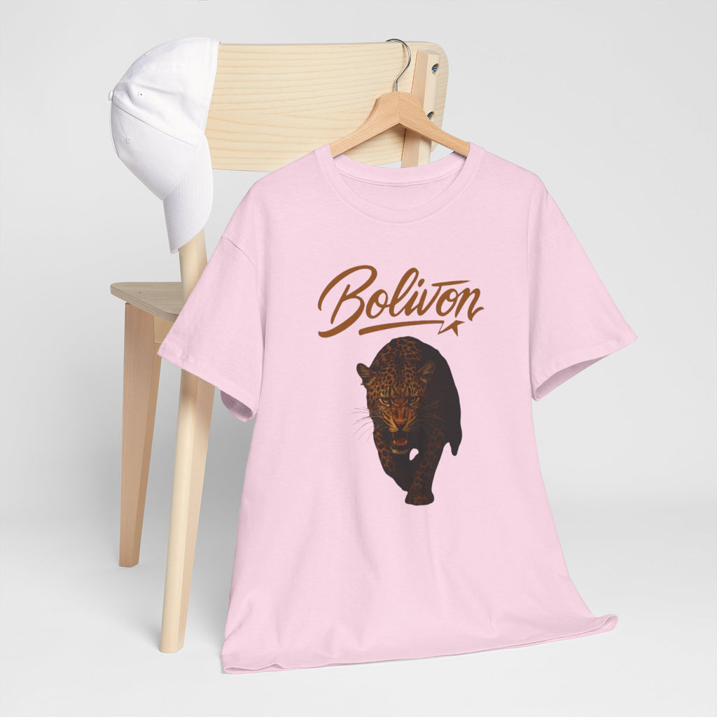 Bolivon Leopard Graphic Tee — Vintage Script Nature T-Shirt | Premium Streetwear
