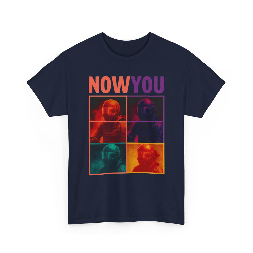 Now You Pop Art Tee — Retro Color-Block Portrait Cotton T-Shirt | Premium Streetwear