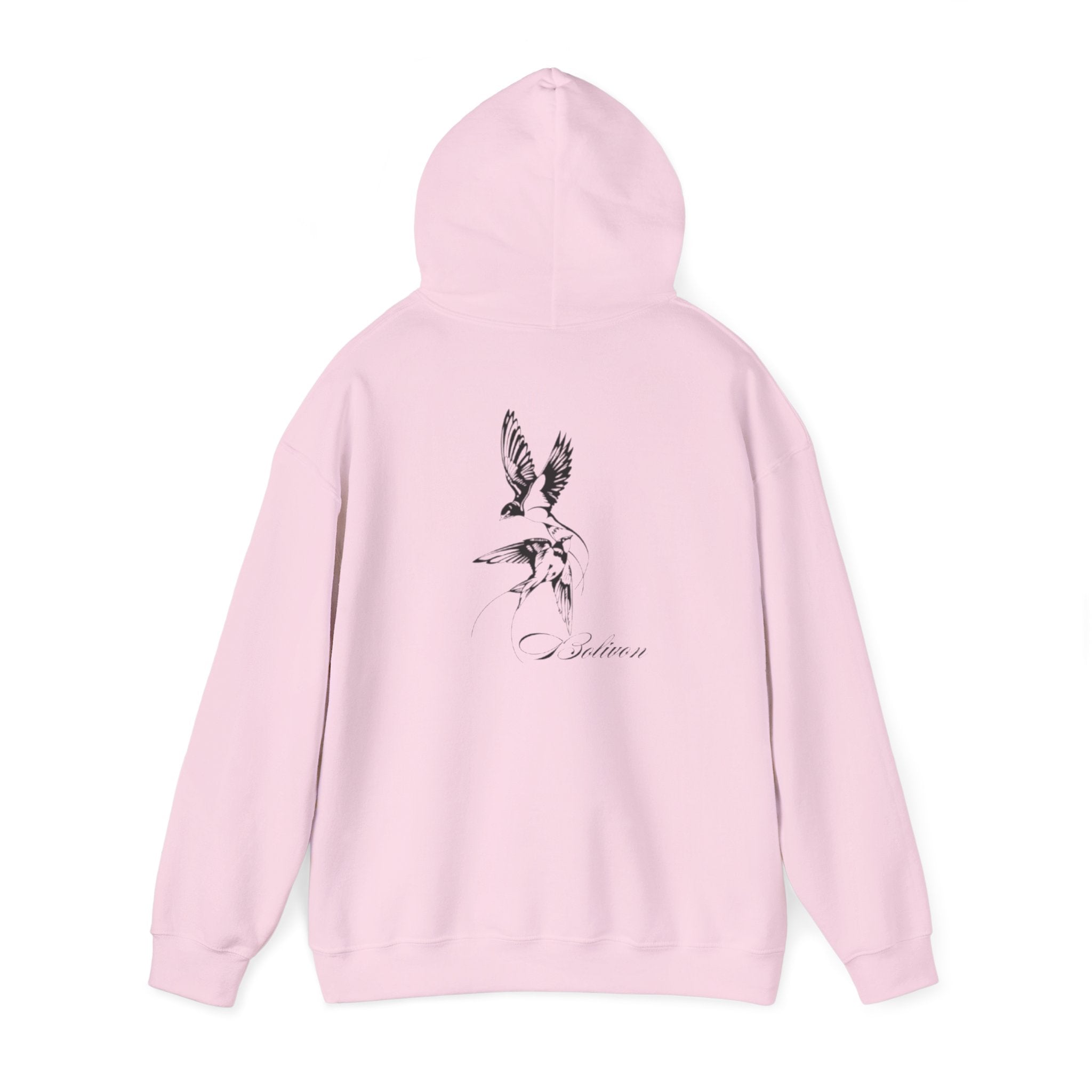Dove Flight Hoodie — Minimal Black Bird Illustration Pullover | Premium Streetwear