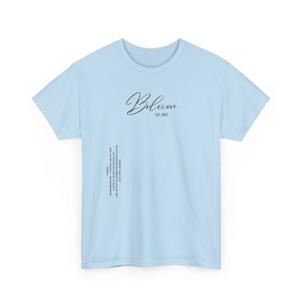 White Bolivon Designer Tee — Exclusive Minimal Graphic T-Shirt | Premium Streetwear
