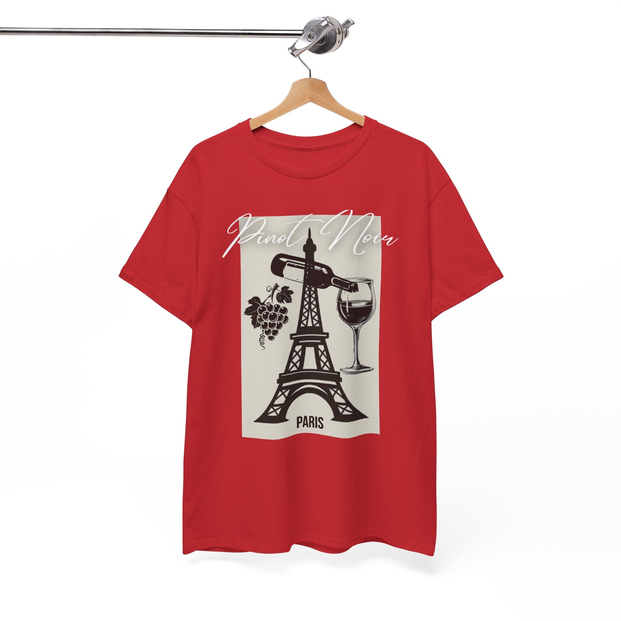Paris Wine Tee — "Pinot Noir" Eiffel Tower Wine Glass T-Shirt | Premium Streetwear