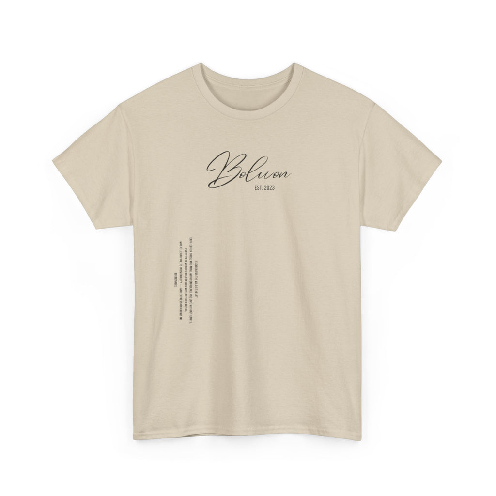 White Bolivon Designer Tee — Exclusive Minimal Graphic T-Shirt | Premium Streetwear