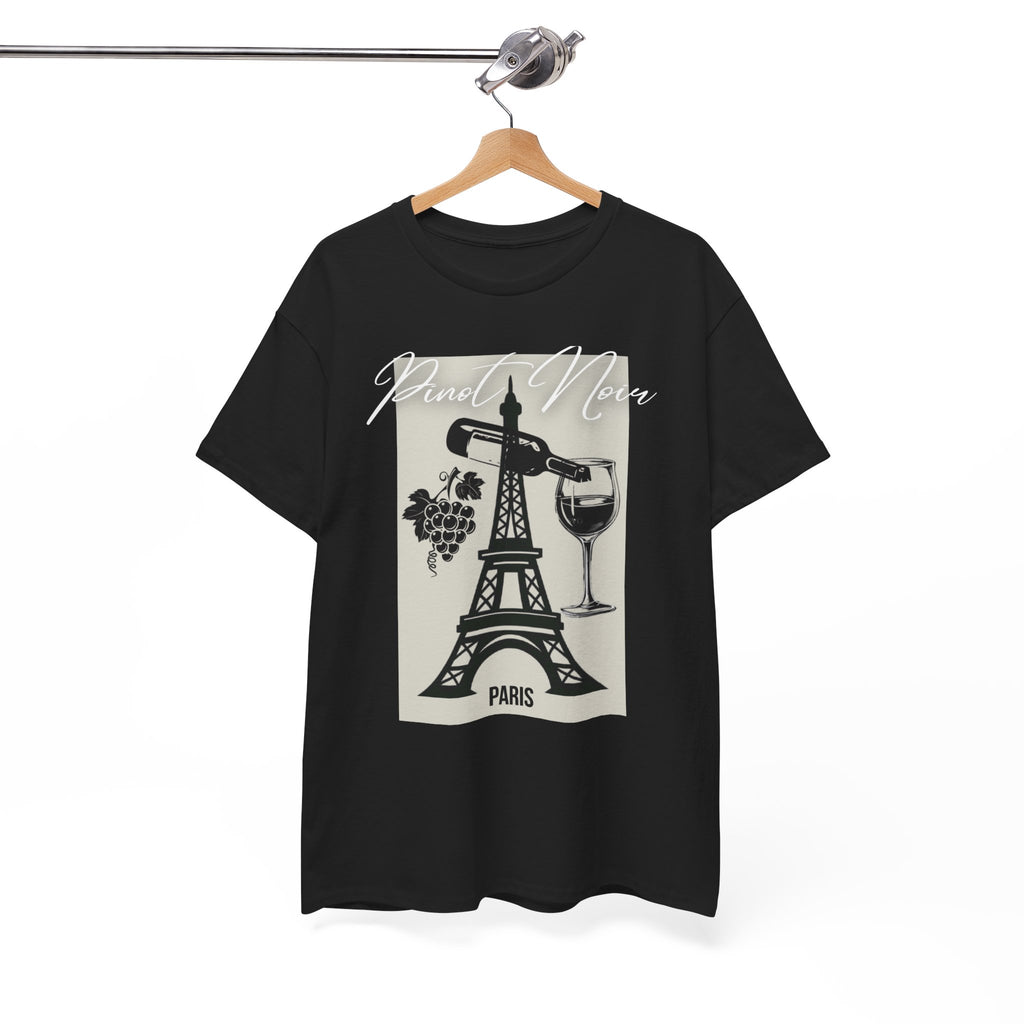 Paris Wine Tee — "Pinot Noir" Eiffel Tower Wine Glass T-Shirt | Premium Streetwear