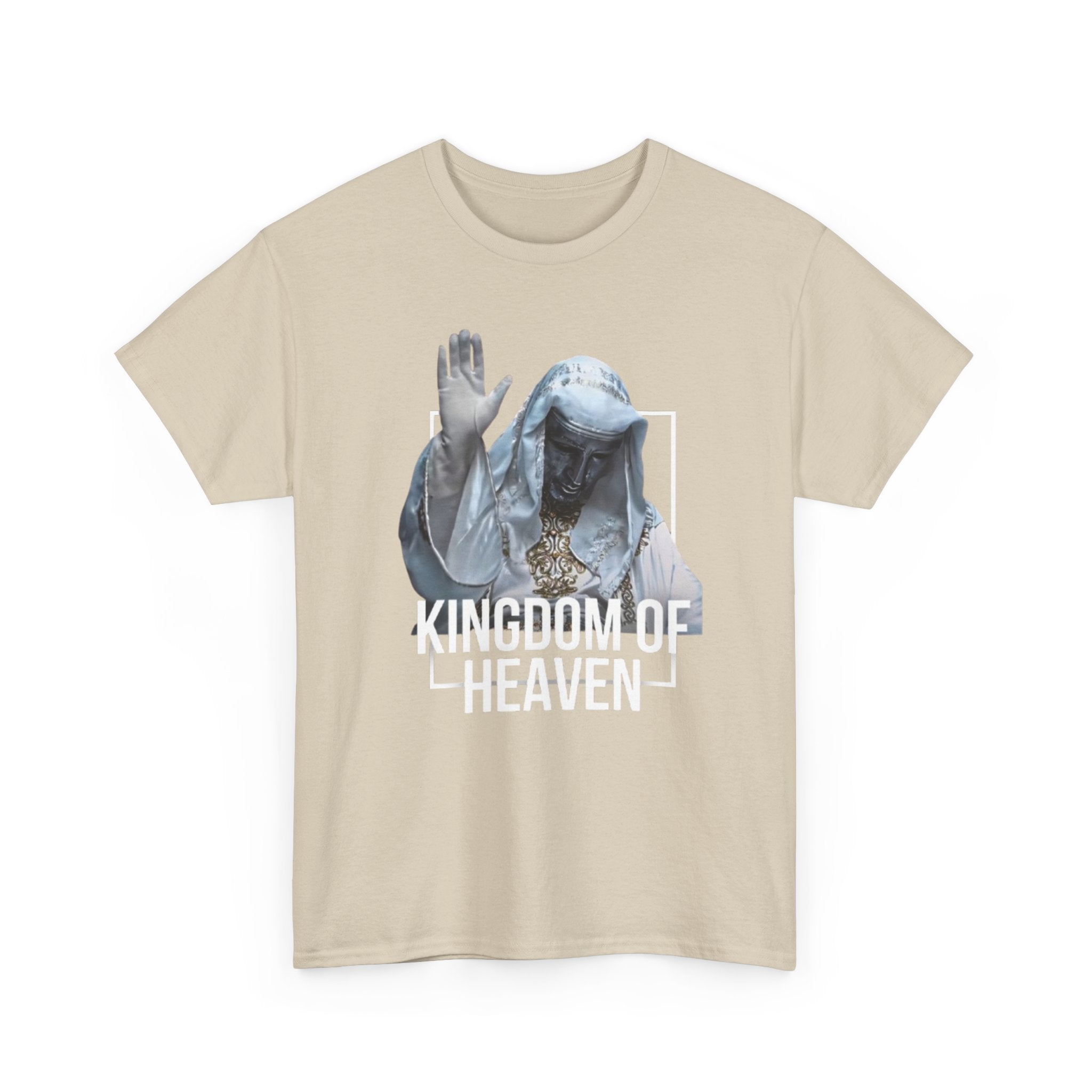 King Baldwin Graphic Tee — Kingdom of Heaven Religious Statue Design | Premium Streetwear