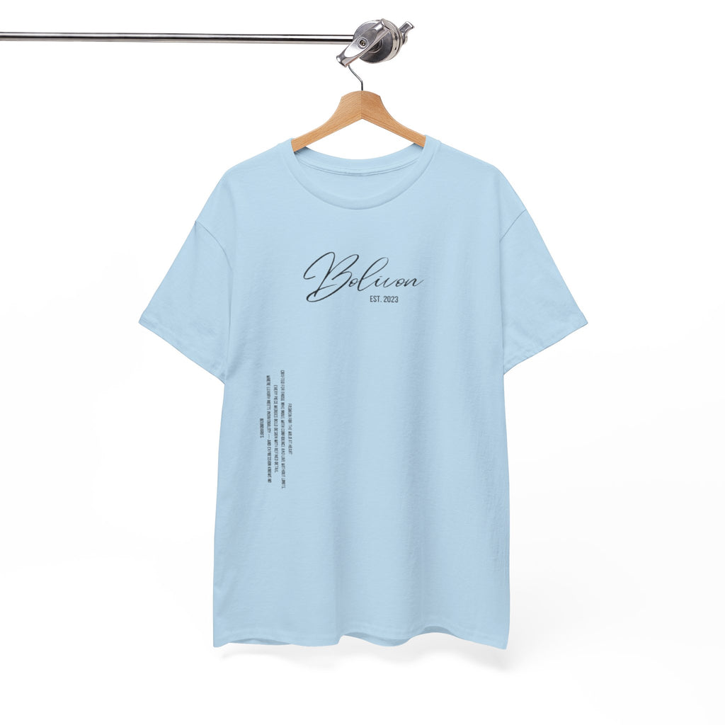 White Bolivon Designer Tee — Exclusive Minimal Graphic T-Shirt | Premium Streetwear