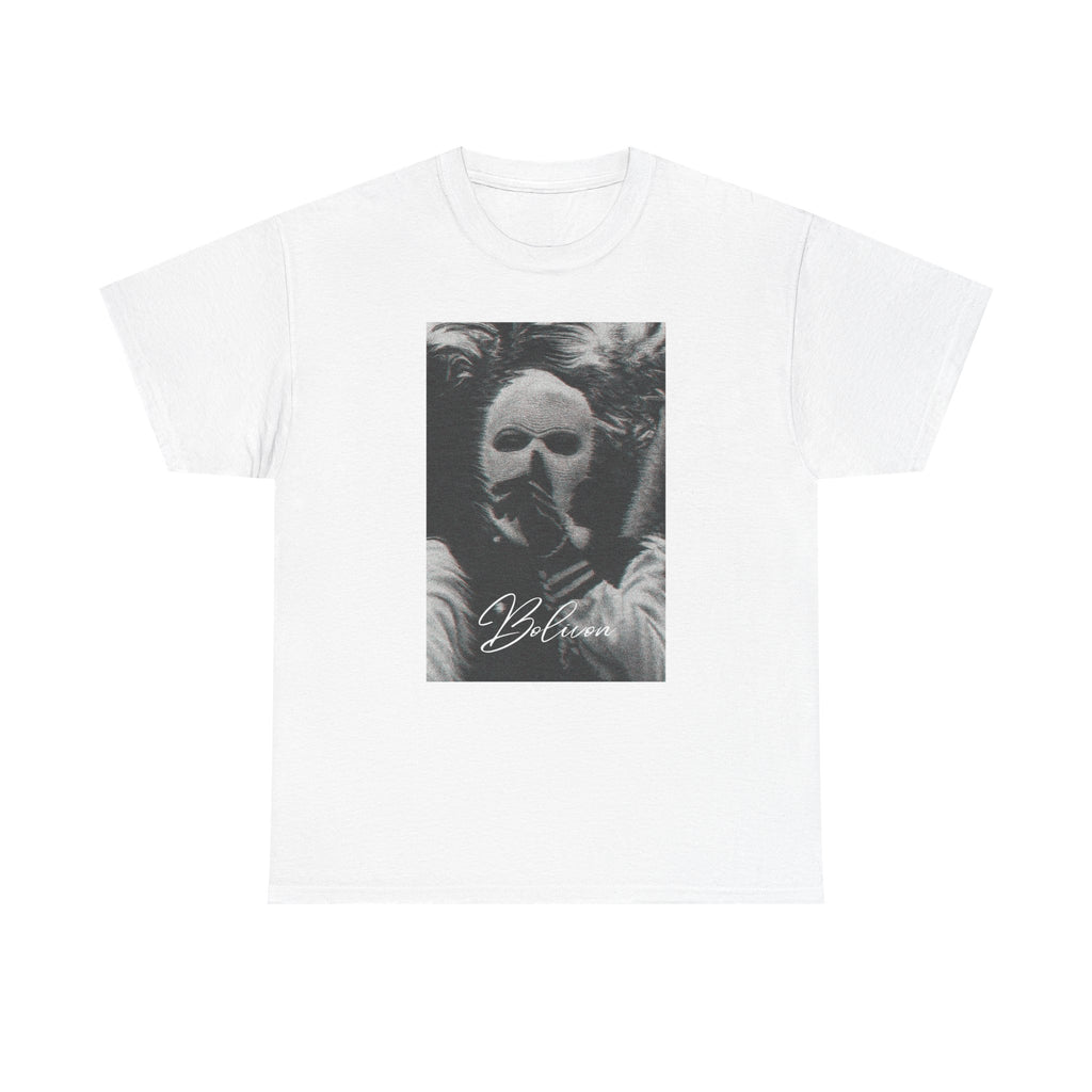 Signal Noise Graphic Tee — Distorted Balaclava Print | Premium Streetwear