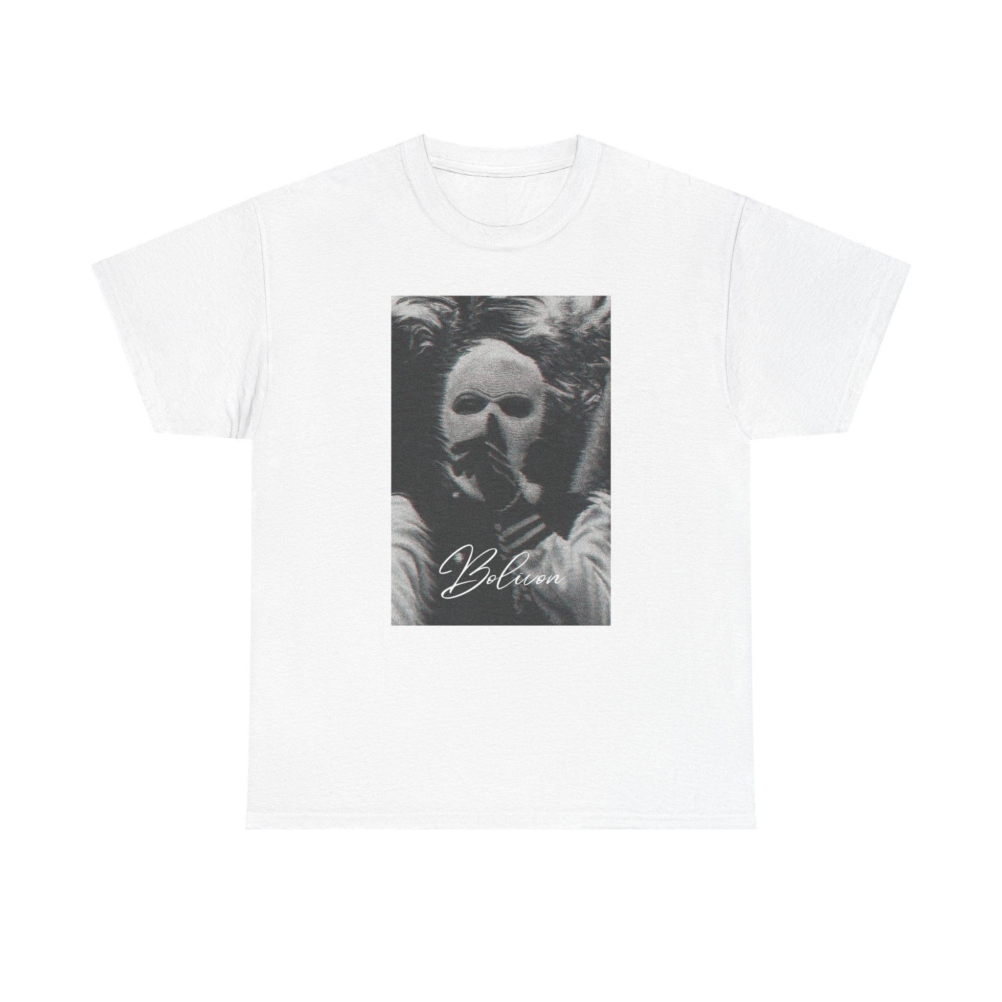 Signal Noise Graphic Tee — Distorted Balaclava Print | Premium Streetwear