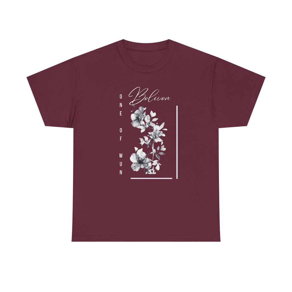 Bolivon Exclusive Floral Serenity Tee — Monochrome Botanical Graphic T-Shirt | Premium Streetwear
