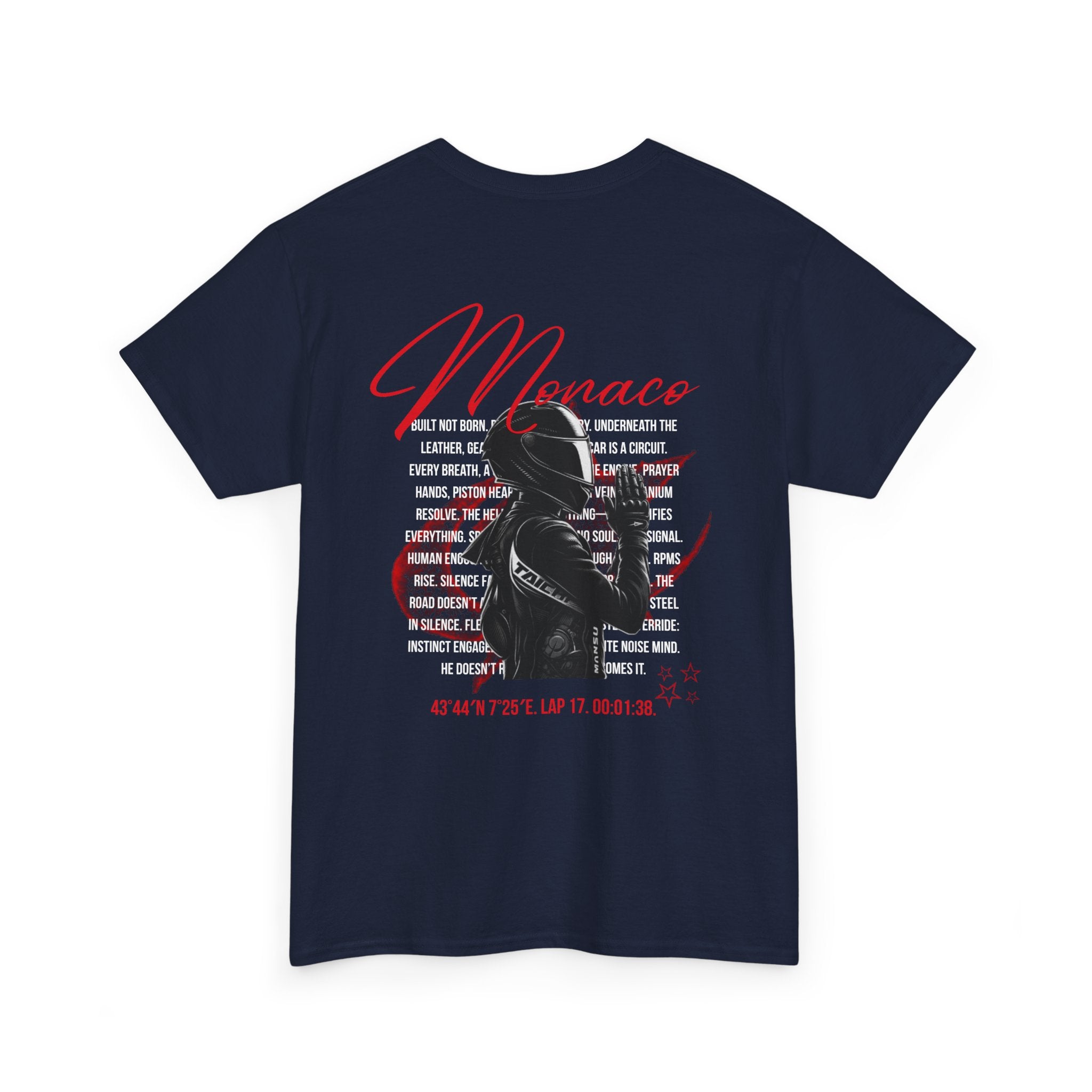 Monaco Racing Helmet Shirt | F1 Motorsport Tee | Retro Driver Graphic