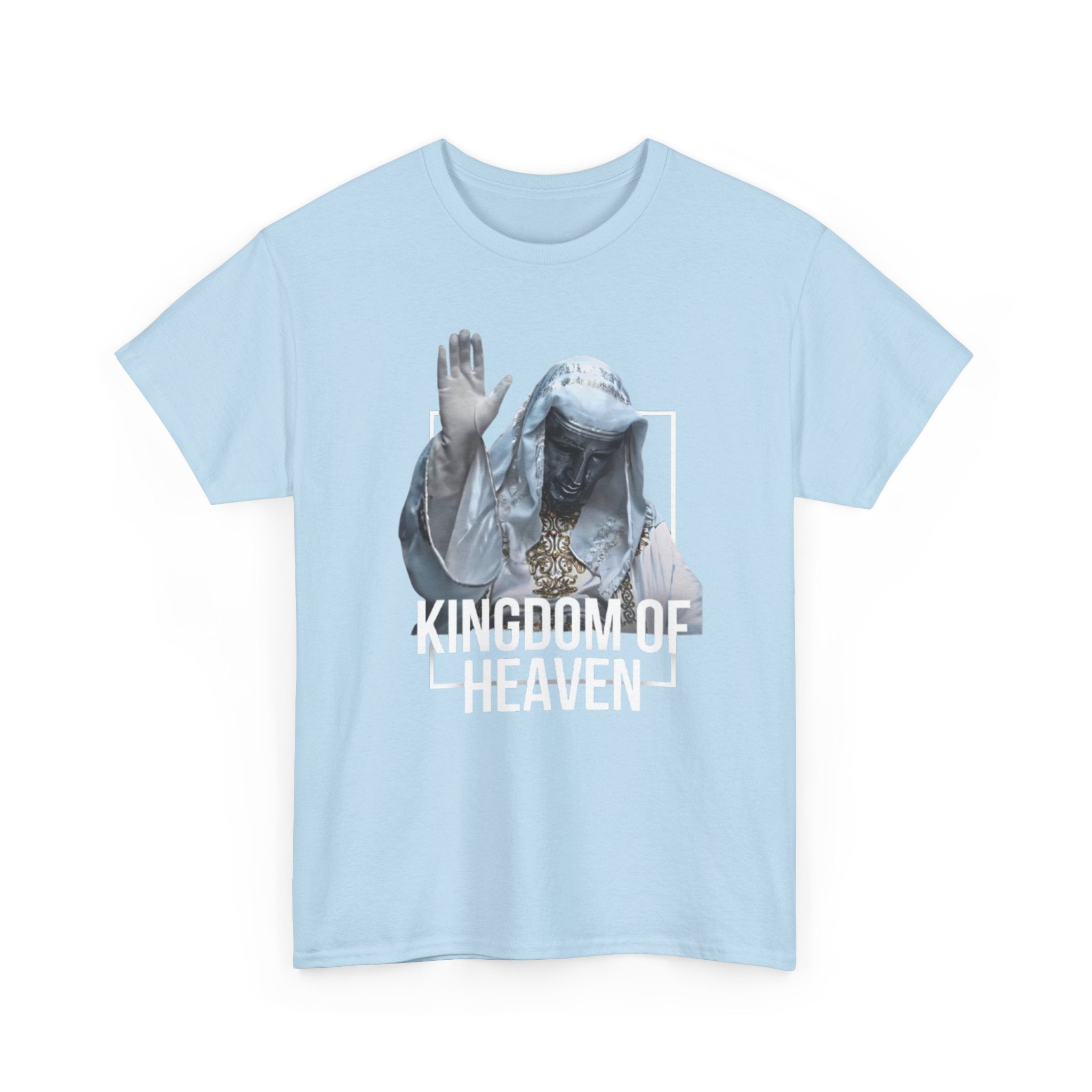 King Baldwin Graphic Tee — Kingdom of Heaven Religious Statue Design | Premium Streetwear