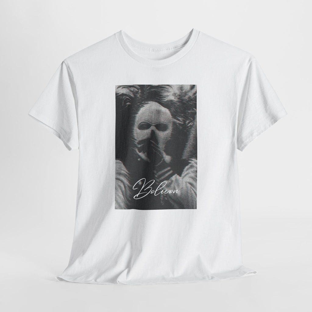 Signal Noise Graphic Tee — Distorted Balaclava Print | Premium Streetwear