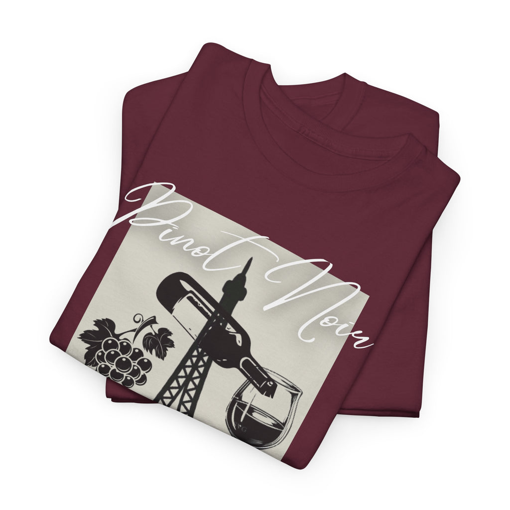 Paris Wine Tee — "Pinot Noir" Eiffel Tower Wine Glass T-Shirt | Premium Streetwear