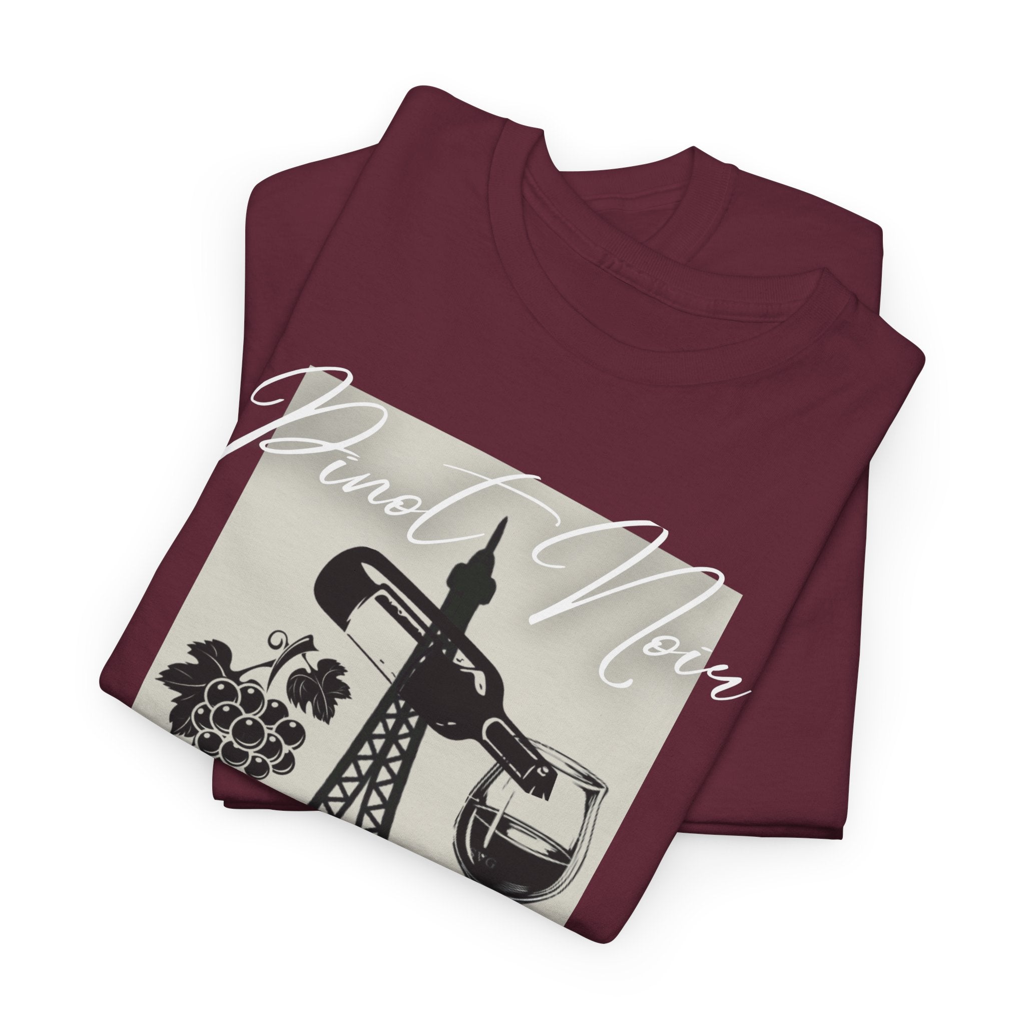 Paris Wine Tee — "Pinot Noir" Eiffel Tower Wine Glass T-Shirt | Premium Streetwear