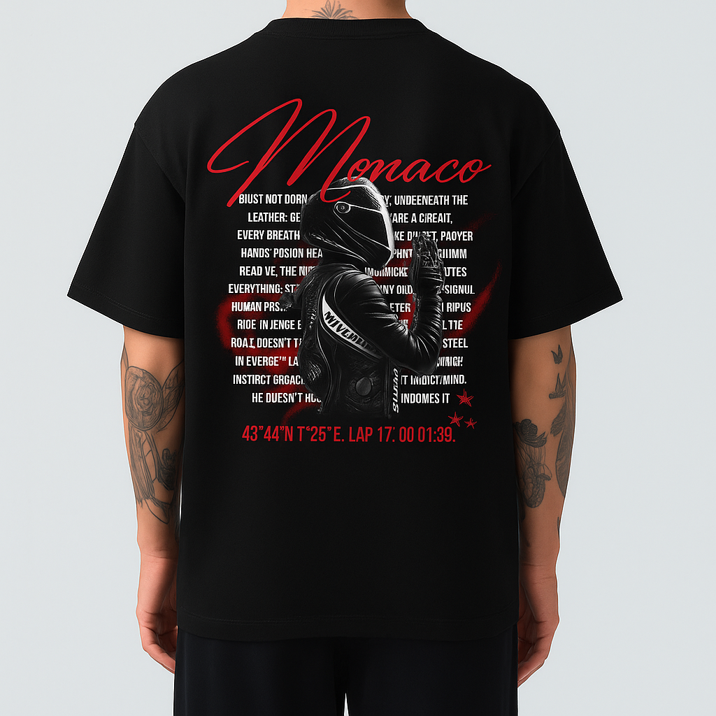 Monaco Racing Helmet Shirt | F1 Motorsport Tee | Retro Driver Graphic